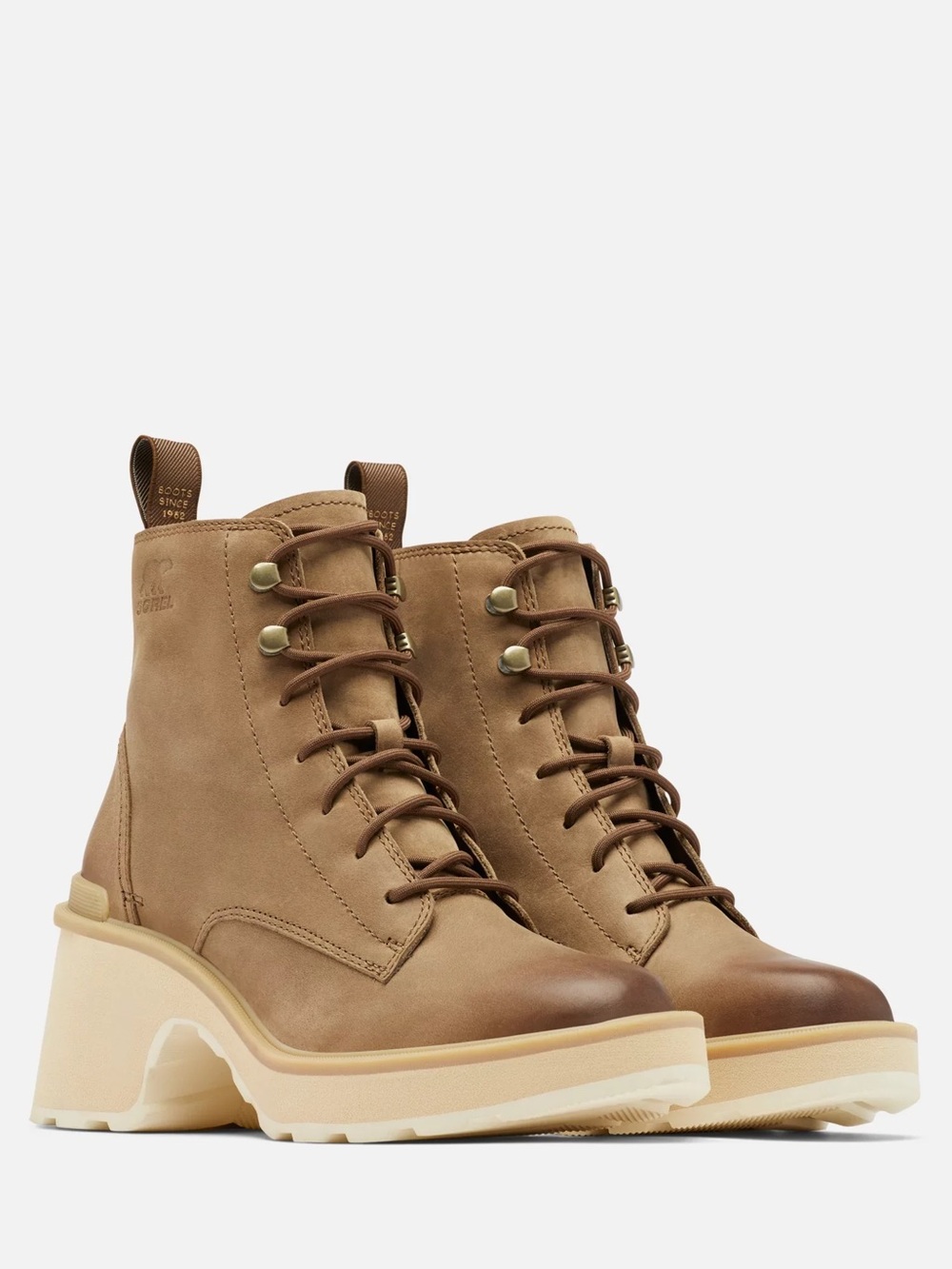Sorel Columbia Women's Hi-Line Lace Heel Boots Size 7.5